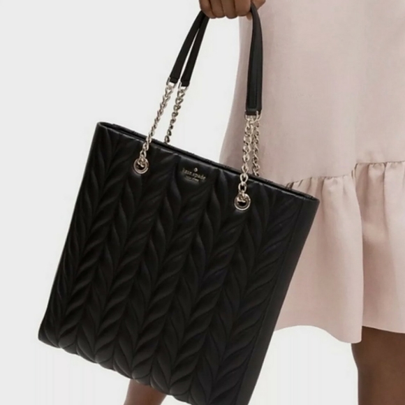 KATE SPADE Briar Lane Quilted Slim Tote Handbag - Picture 3 of 5